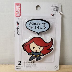 Yoobi x Marvel Agent of S.H.I.E.L.D. 2Pk Erasers NEW